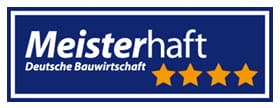 Siegel „Meisterhaft, Deutsche Bauwirtschaft“ mit vier Sternen